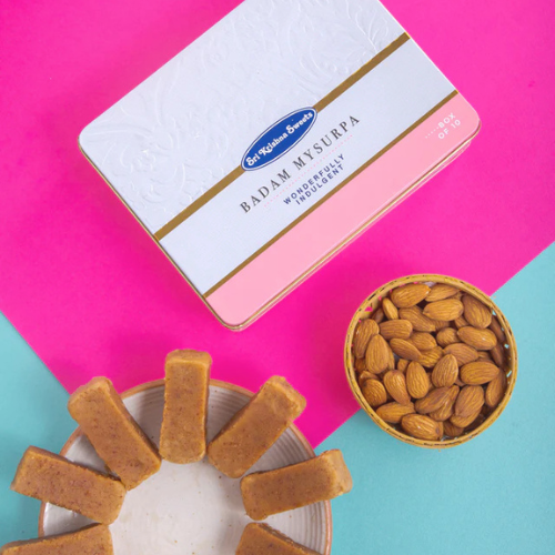 Indian Sweet Badam Mysurpa from Sri Krishna Sweets – Festival Dessert