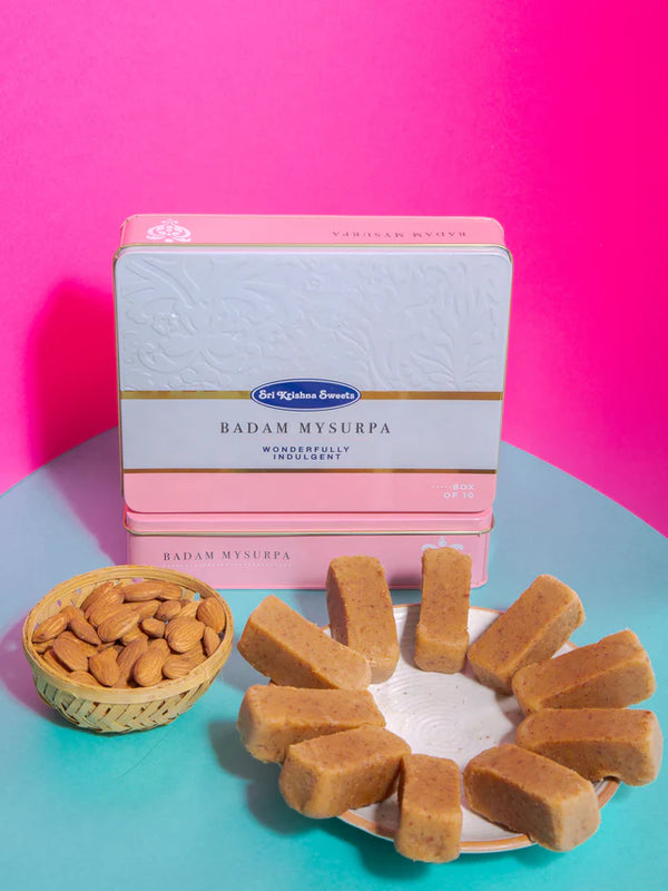 Badam Mysurpa Box from Sri Krishna Sweets – Traditional Indian Sweet Gift
