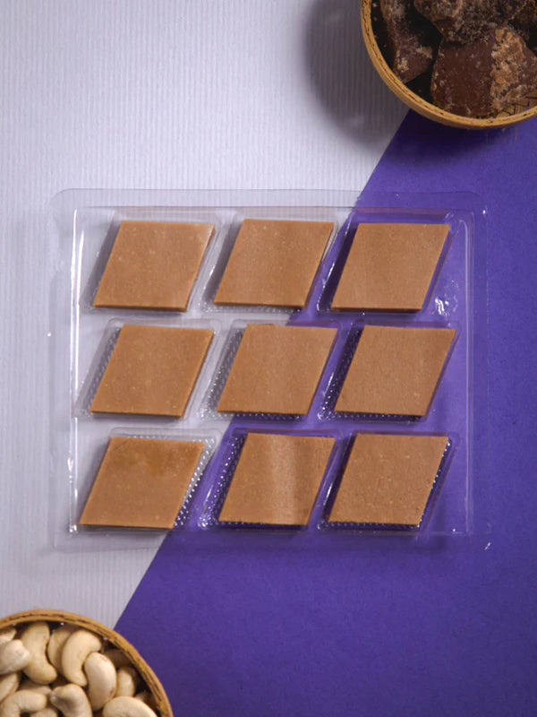 Healthy Kaju Katli made with jaggery traditional mithai